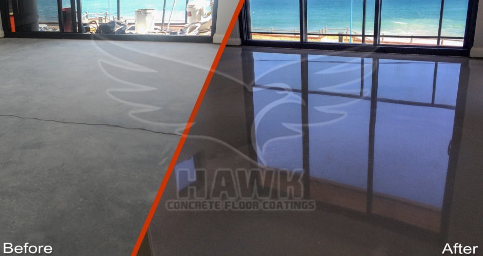 before after resin concrete refinishing